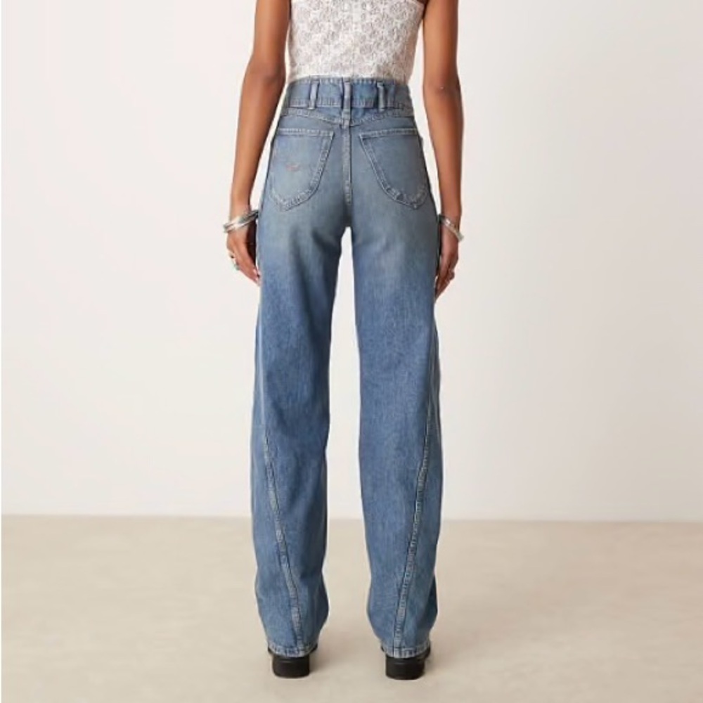 Free People We The Free Aster Straight Leg Jeans in Swarm size 24 - Picture 3 of 8